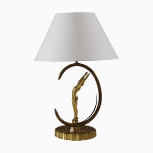 Schwedische Art Deco Tischlampe aus Messing, 1940er