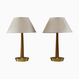 Skandinavische Mid-Century Tischlampen von Asea, 1940er, 2er Set