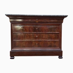 Louis Philippe Mahogany and Marble Chest of Drawers