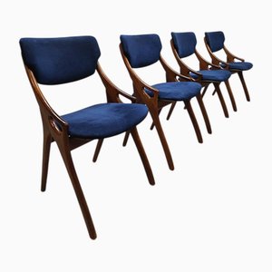 Dänische Vintage Esszimmerstühle von Hovmand Olsen für Mogens Kold, 1960er, 4er Set