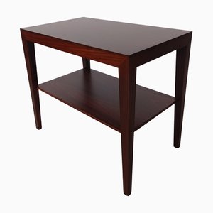 Palisander Beistelltisch mit Ablage von Severin Hansen für Haslev, 1960er