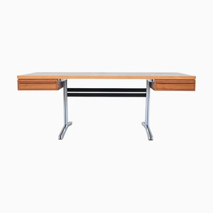 Large Writing Desk and Chest of Drawers in Walnut by Theo Tempelman for Ap Originals, the Netherlands, 1960s, Set of 2