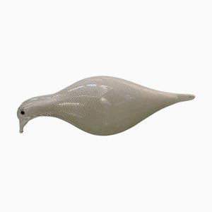 Colombe en Verre Soufflé avec Décoration en Filigrane attribuée à Tapio Wirkkala pour Venini, 1960s