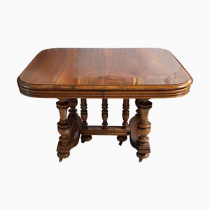 Antique Henry II Extendable Table in Walnut, France, 19th Century