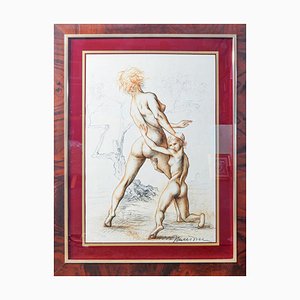Marcello Tommasi, Desnudos, años 70, Litografía, Enmarcado