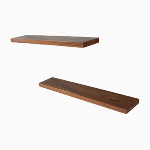 Palisander Wandregale, 2 . Set