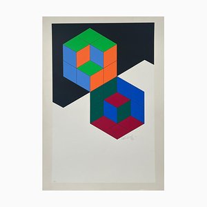 Victor Vasarely, Bi-Hexa, 1975, Silkscreen