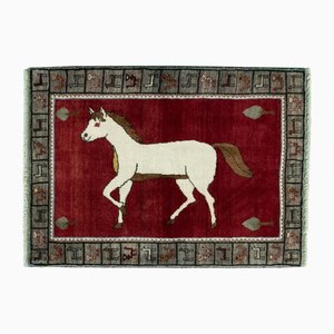 Nomadic Gabbeh Rug with Horse Motif