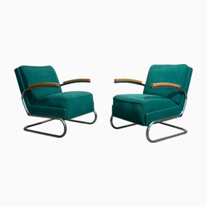 Set of Bauhaus Lounge Chairs attributed to Mücke & Melder from Mücke Melder, 1930s