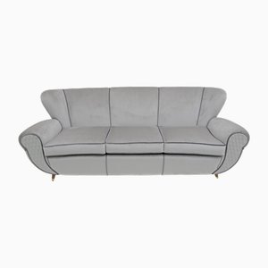 Art Deco Italian Velvet Sofa attributed to Guglielmo Ulrich, 1940s