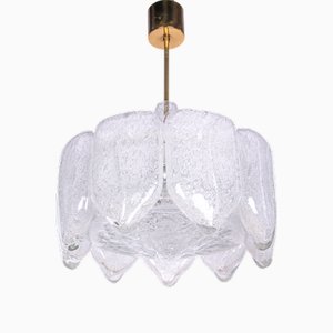 Lámpara de araña alemana de cristal de Murano de Doria Leuchten, años 60
