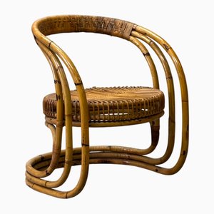 Fauteuil Vintage en Osier, 1960s