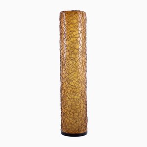 Large Ibiza Style Wicker and Fiberglass Floor Lamp, 1990s