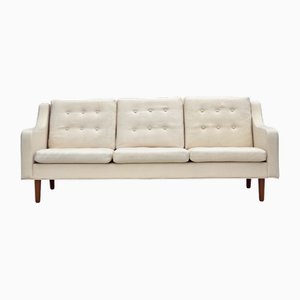 Danish Three-Seater Sofa in Wool and Teak, 1970s