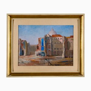 Paesaggio romano degli anni '30, Italia, firmato e archiviato