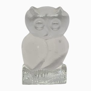 Glass Owl attributed to Klaus Breit Wiesenthalhütte, 1970s