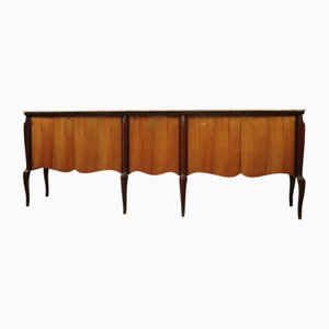 Italienisches Sideboard aus Lackiertem Holz & Carrara Marmor, 1960