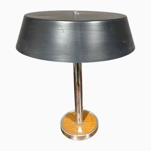 Table Lamp in Wood and Aluminium, 1960s
