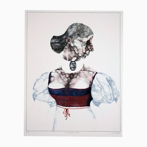 Reiner Schwarz, The Dirndl Model, 1969, Lithographie