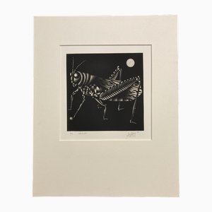 Mario Avati, Cricket, 1970, Mezzotint Print