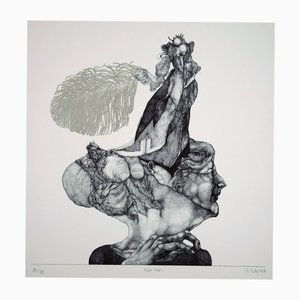 Reiner Schwarz, The Hut, 1967, Litografía