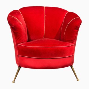 Fauteuil en Velours, 1950s