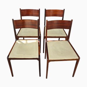 Italian Chairs in Rosewood attributed to Sergio Mazza, Set of 4