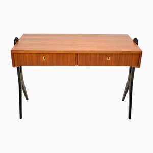 Escritorio italiano vintage de nogal, 1960