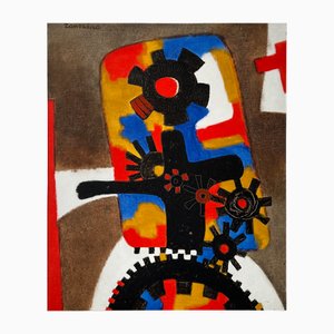 Philippe Zanolino, Abstract Composition, 1990s, Oil on Canvas