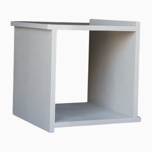 Sgabello cubo vintage in compensato, anni '60
