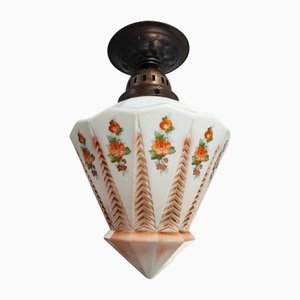 Plafonnier Art Déco Vintage en Laiton, 1920s