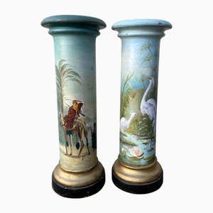 Colonnes Antiques Peintes par Marguerite, 1896, Set de 2