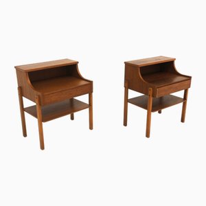 Teak Bedside Tables by Carlström, Sweden, 1960s, Set of 2