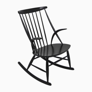 Beech Rocking Chair by N. Eilersen for Illum Wikkelsø, Denmark, 1960 s