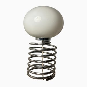 Lámpara de mesa en espiral de cromo de Ingo Maurer para M Design, años 70