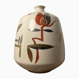 Ceramic Vase with Crackled Enamel from Gustave Asch, 1890s