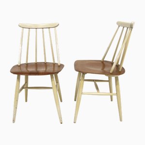 Scandinavian Fanett Chairs by Ilmari Tapiovaara for Edsby Verken, Sweden, 1960s, Set of 2
