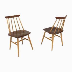 Sillas Fanett escandinavas de Ilmari Tapiovaara para Edsby Verken, Suecia, años 60. Juego de 2