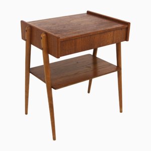 Scandinavian Teak Bedside Table from Ab Carlströms, Sweden, 1960s