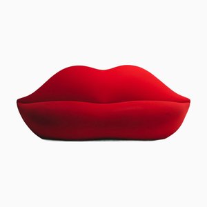 Limited Edition Bocca Sofa by Studio 65 for Gufram, 1986