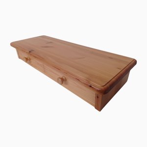 Mesita de noche o mesa de entrada flotante de pino de Bent Silberg, años 70