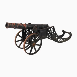 Vintage Decorative Cast Iron Cannon, 1920s