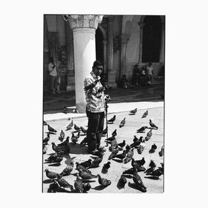 Paul Cooklin, Blind Man Feeding Pigeons, Silver Gelatin Photograph, Limited Edition of 10
