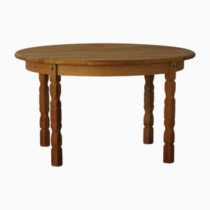 Moderner runder ausziehbarer dänischer Mid-Century Esstisch aus Eiche, 1960er