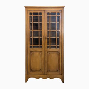 Glazed Wood Bookcase, 1940s