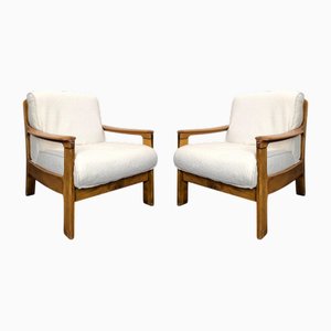 Set of Danish Armchairs in French Terry Fabric