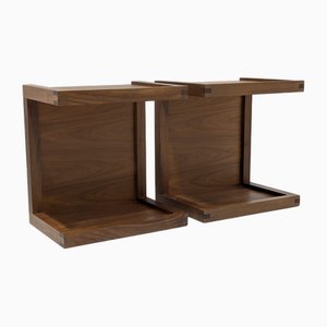 Beistelltische aus Nussholz von Sean Yoo für Design Within Reach, 2er Set