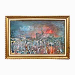 Raffy Le Persan, Le Port de Saint Raphaël, 2003, Huile sur Bois