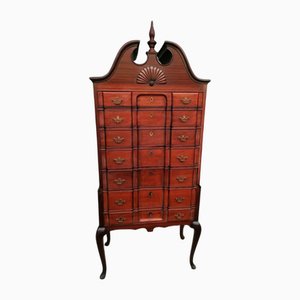 Queen Anne Chippendale 7-Drawer High Chest of Drawers, 1770s