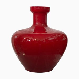 Ruby ​​Red Murano Glass Vase